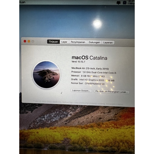 macbook air 13 inch 2015 8/128gb