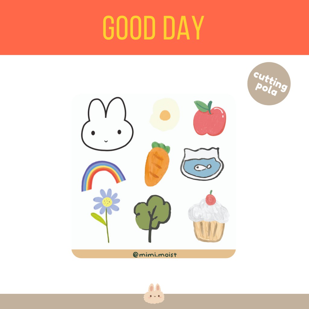 

(HNR)GOOD DAY STICKER CUTTING BUJO DECO AESTHETIC | STIKER ISI 9 PCS [MIMIMOIST]