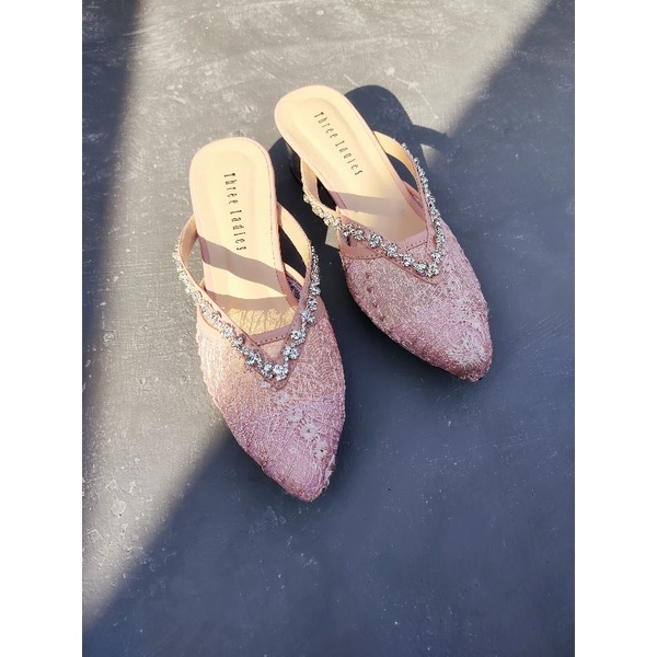 Ghelsi heels | Sendal wanita terbaru | hak kaca 4 cm | sendal permata