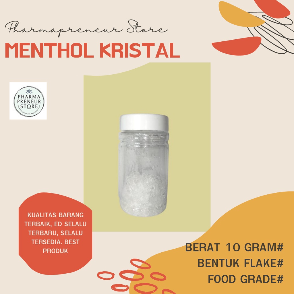 Mentol / Menthol Mentholum Kristal Best Quality 10 Gram