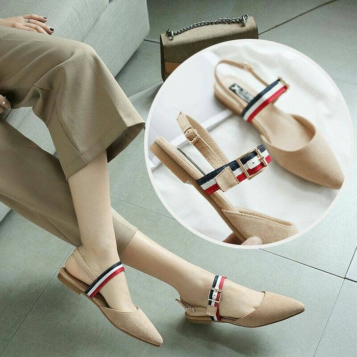 Connexion Sepatu Flat Shoes Teplek Wanita Cewek Hitam Size 37 Ori CU336 Wanita  Jovina  Nude  Crea