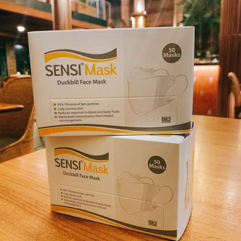 MASKER SENSI DUCKBILL 1BOX & ECER 25 PCS MASKER KESEHATAN  SENSI DUCKBILL MASKER DUCKBILL GARIS