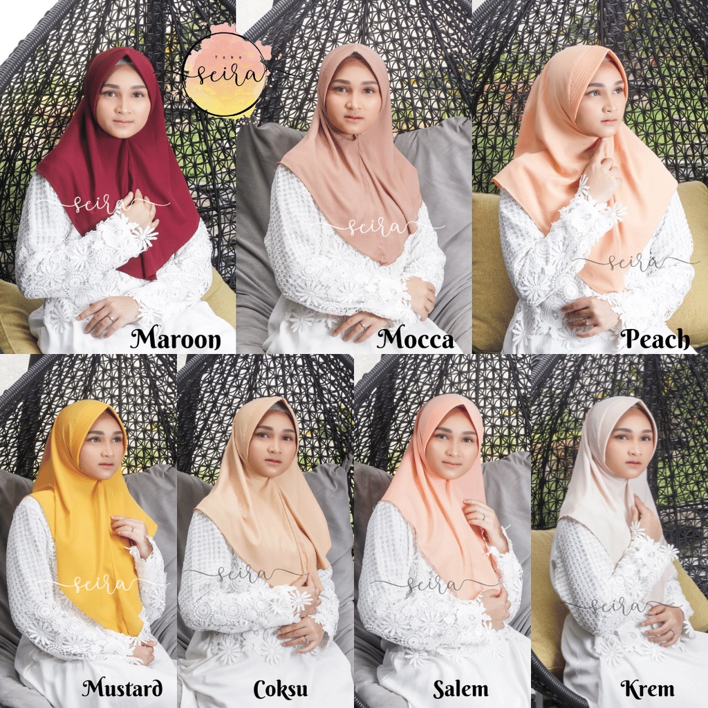 [BISA COD] Khimar Pet Antem Jilbab Simple Kerudung Pet Hijab Instant Wolfis Instan - Zhafira