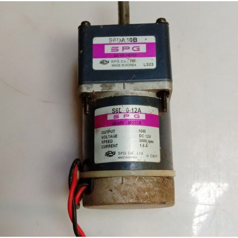 Dc Gearbox Motor SPG 112V 117Rpm 10W