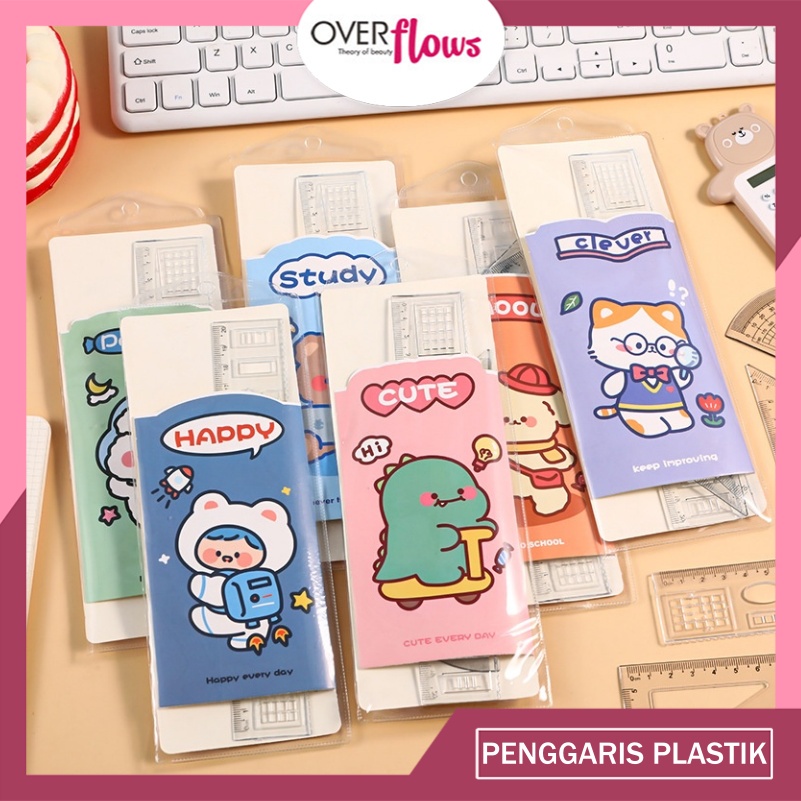 

OVERFLOWS.ID ✿ Penggaris Plastik 1 SET 4 Model / Ruler 1 Set Murah