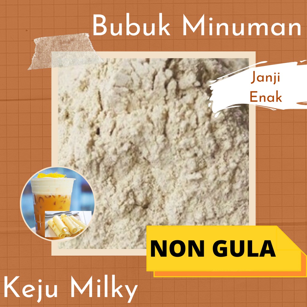 

Bubuk Minuman Premium Rasa Keju NON GULA Aneka Keju Milky Keju Vanila Green Tea Taro Oreo Kelapa