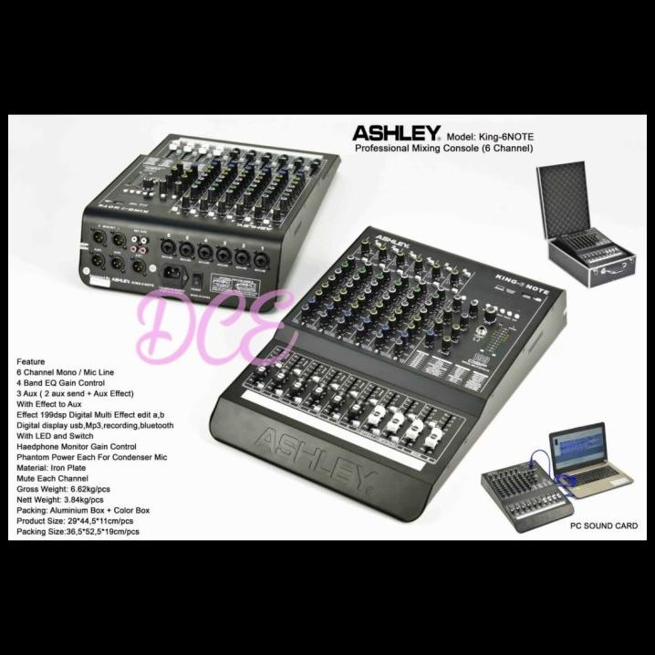 Mixer Audio Ashley King 6 Note King6 Note Free Koper Ashley King Note6