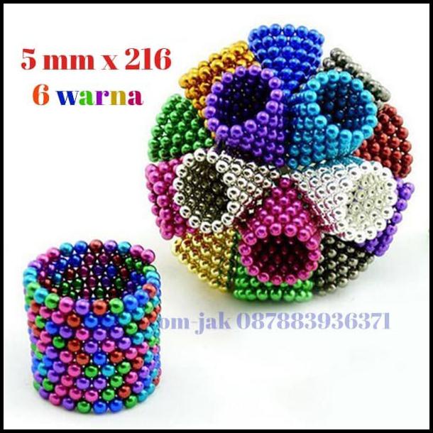 Bola Magnet Warna 5Mm / Magnetic Ball / Magnet Ball 216Pcs 5Mm