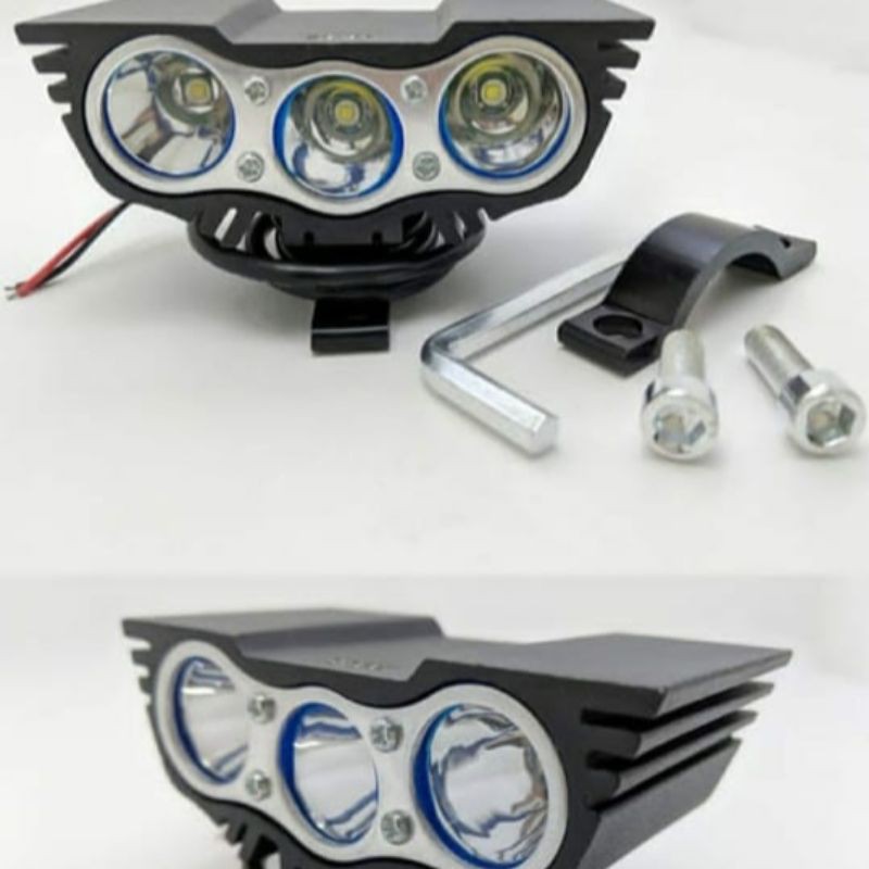 LAMPU TEMBAK LED 3 MATA LAMPU LED TERANG LAMPU LED TIGA MATA