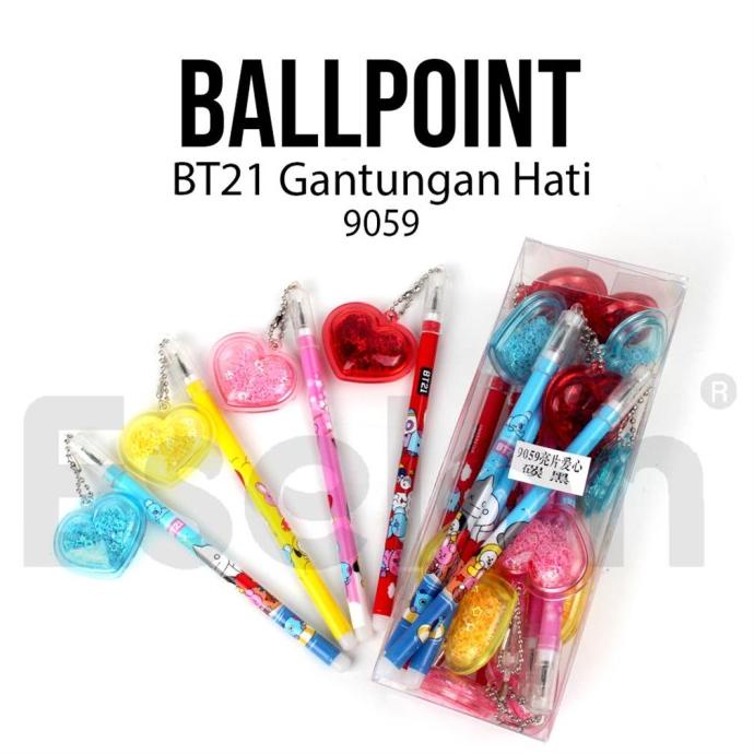 

Silahkan Order] 12pcs Pulpen Gel Hati Love BT21 9059 / 1pack Pulpen Gel Fancy