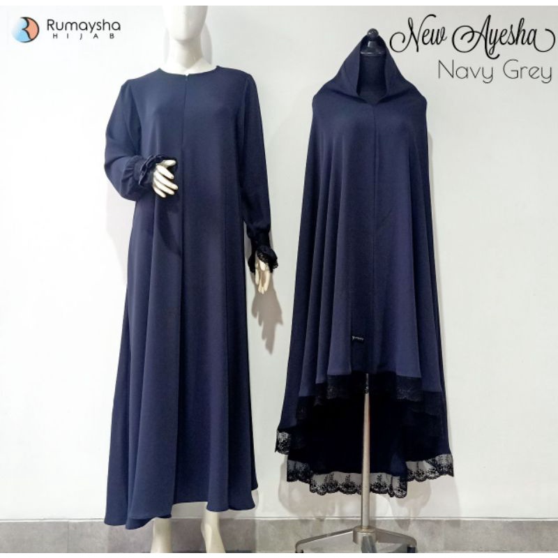Set Gamis New Ayesha khimar softpad by Rumaysha Hijab