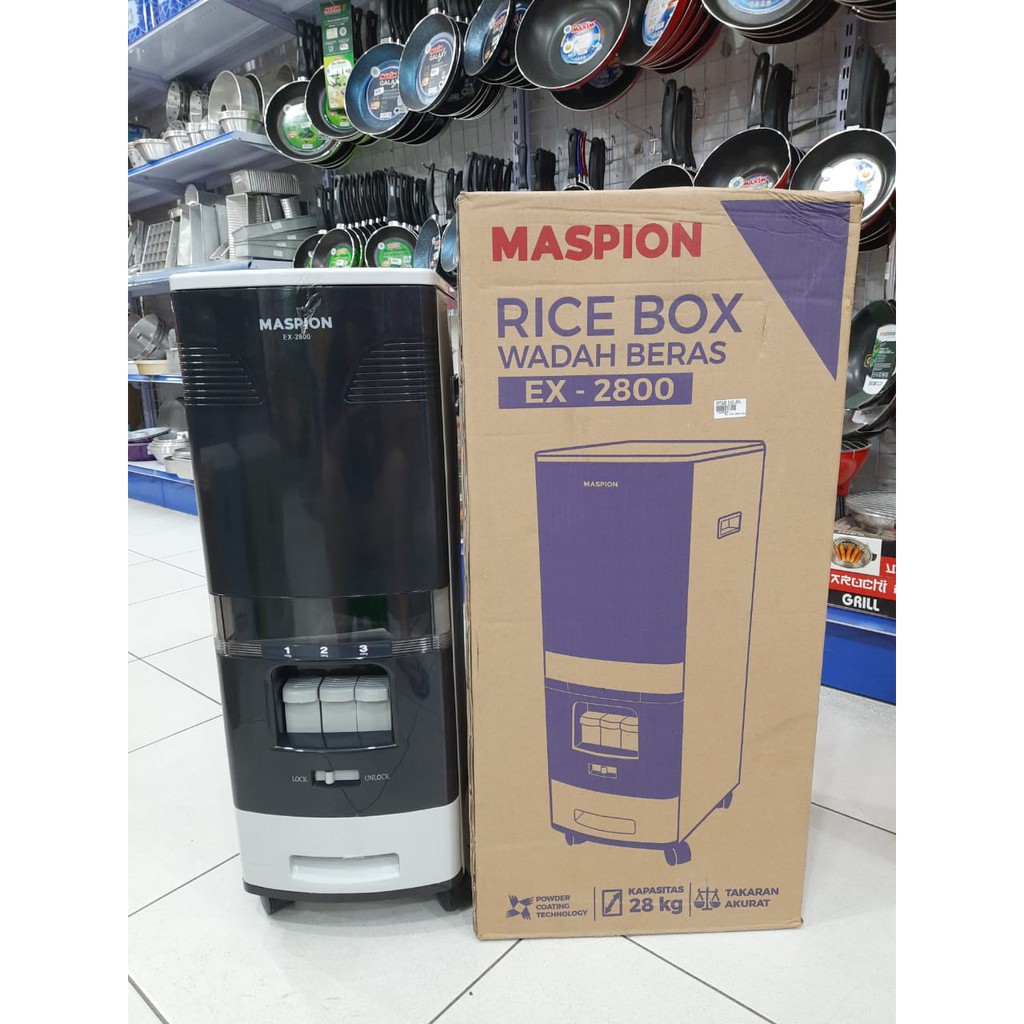 Jual MASPION RICE BOX EX 2800 / TEMPAT PENYIMPANAN BERAS 10 KG / TONG ...