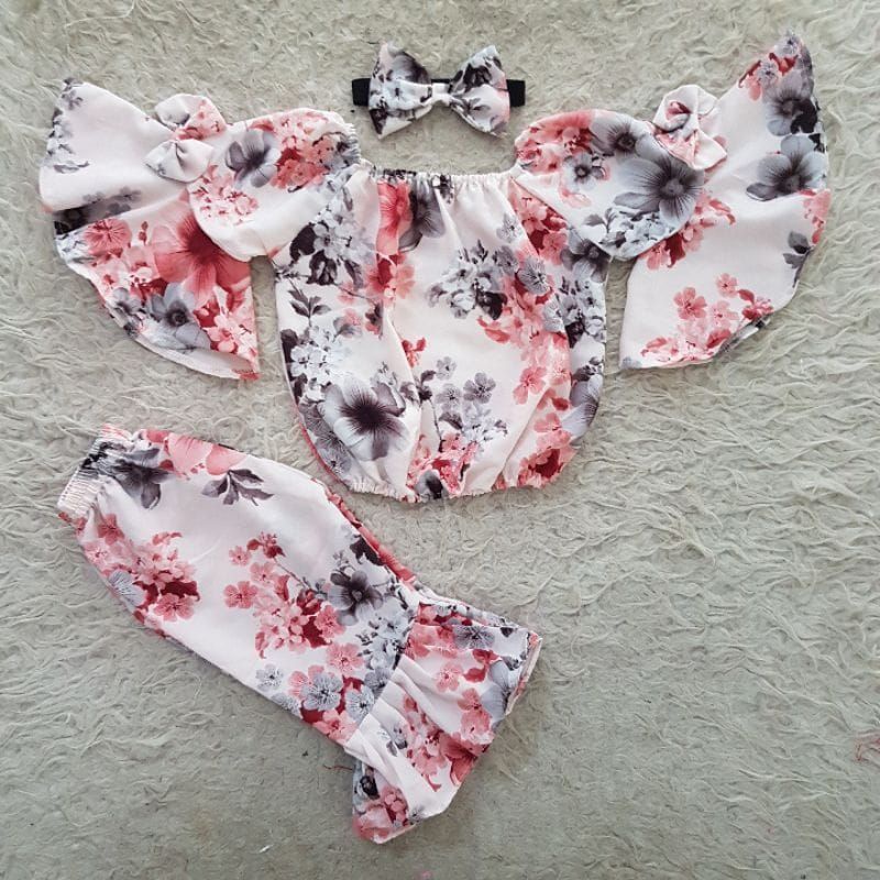 Setelan Anak Rayon Anya set baju anak perempuan