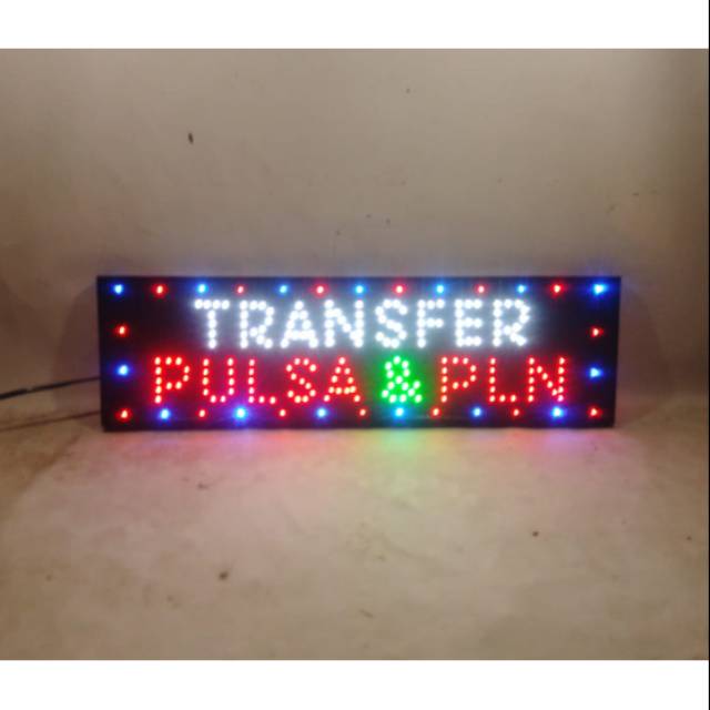 Jual Tulisan Lampu Papan Led Sign Transfer Pulsa Pln New Indonesiashopee Indonesia 1131