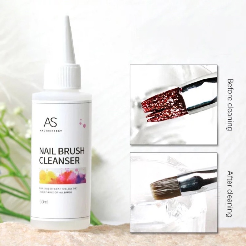 AS BRUSH CLEANSER 60ml Pembersih Brush Nail Art