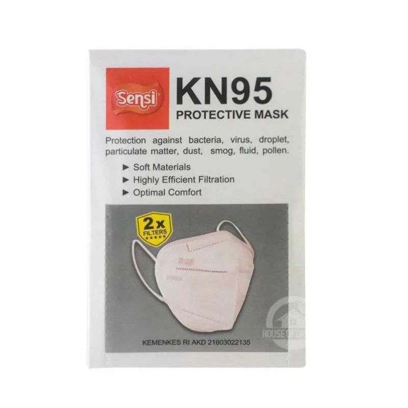 Sensi KN95 Protective Mask 5-Ply White per 1 pcs