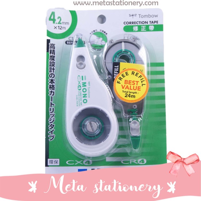 

Hadir Tipex / Correction Tape Tombow Ct-Cx4 (Green) Limited