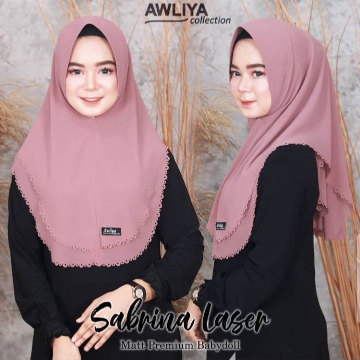 TERMURAH!! KHIMAR AWLIYA COLLECTION / SABRINA LASER ORI AWLIYA/ KHIMAR JILBAB ORI AWLIYA 2LAYER OVAL-3