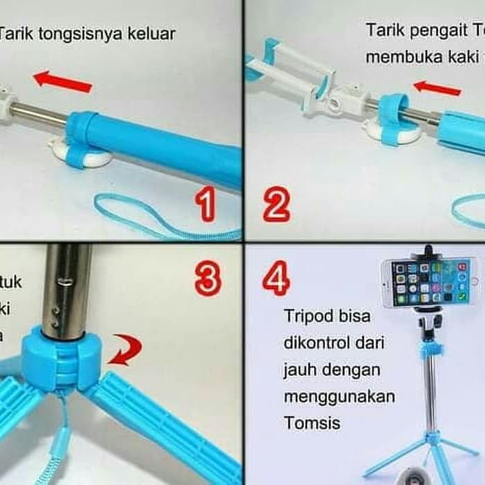 Selfie stick wxy-01 For Android ios 3 in 1 Tongsis lipat tripod tomsi Tongsis 3 in 1 With Bluetooth