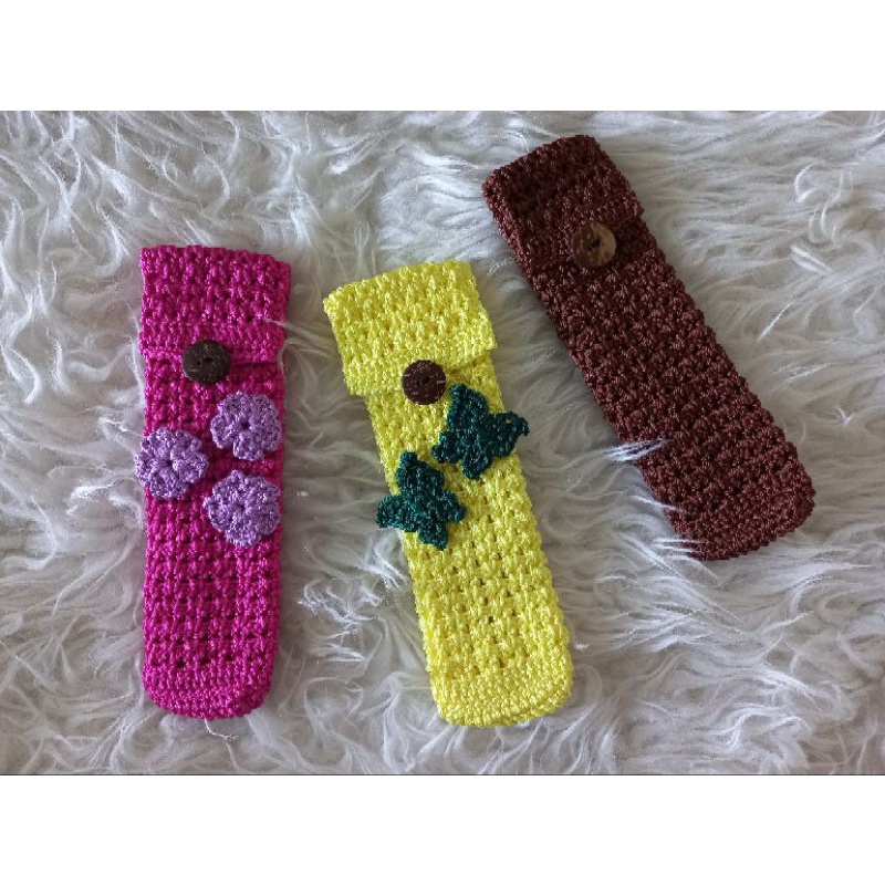 

Cover set Sendok Garpu / Kotak Pensil Rajut