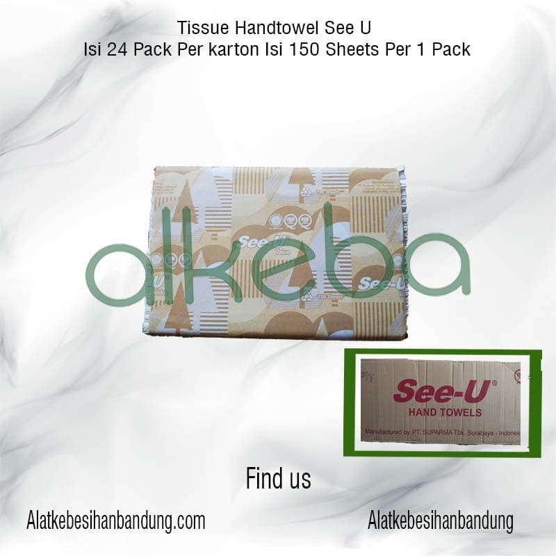 tisu tissue handtowel See u per karton isi 24 pack 150 sheet dus merah tisue tarik tangan