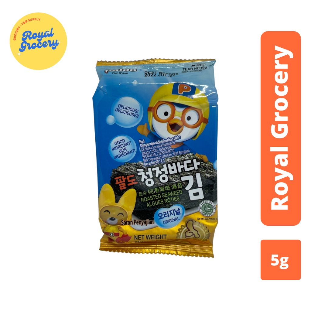 

Paldo Pororo Roasted Seaweed / Snack Rumput Laut Panggang Korea 5g