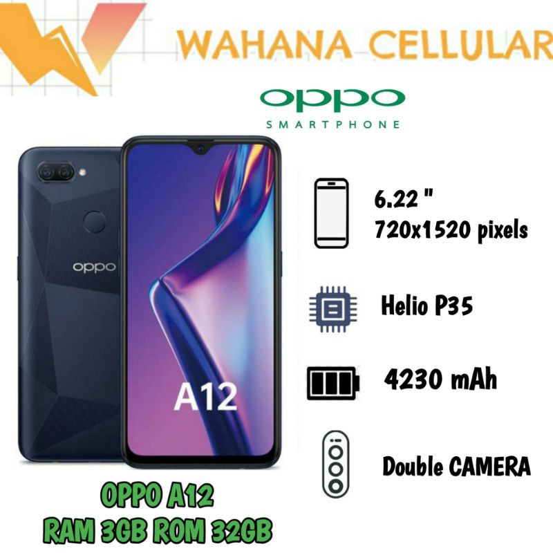 HP OPPO A12 RAM 3/32GB - OPO A12 RAM 3GB ROM 32GB GARANSI RESMI-1