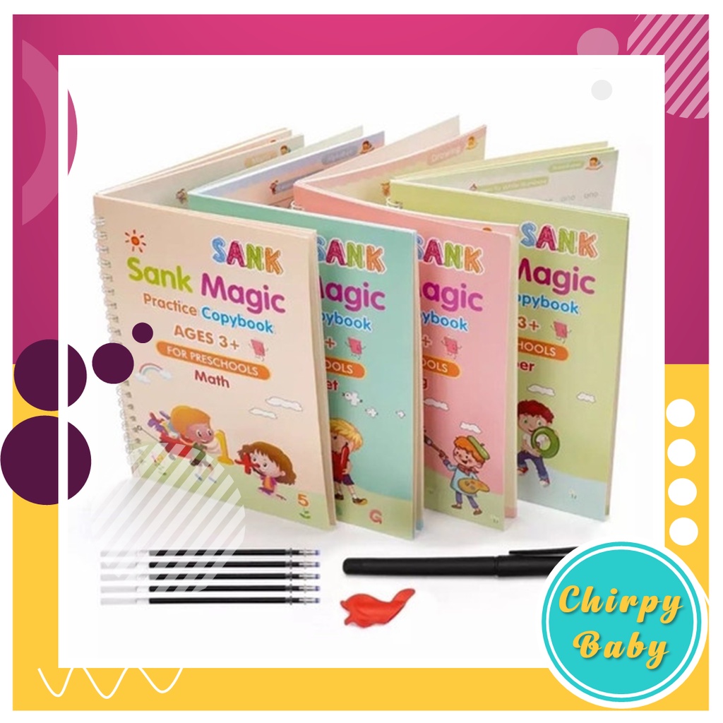 

A09 * Magic Reusable Practice book 3D / Sank Magic Book / Buku ajaib PAUD latihan menulis