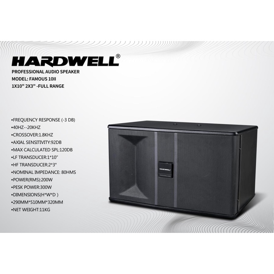 Speaker Wall Dinding Karaoke Pasif HARDWELL Famous 10 Inch Like Yamaha