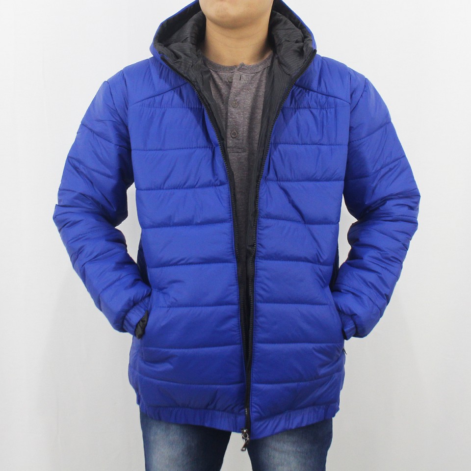 JAKET PUFFER TEBAL PRIA BIRU SIZE M L XL XXL  - JAKET WINTER - JAKET PARASUT TEBAL PRIA - JAKET GUNUNG TEBAL PRIA BIRU