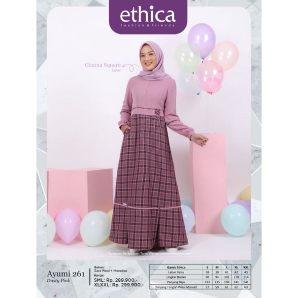 AYUMI 261 DUSTY PINK | GAMIS BY ETHICA TERBARU 2022 | BISA COD | TERMURAH