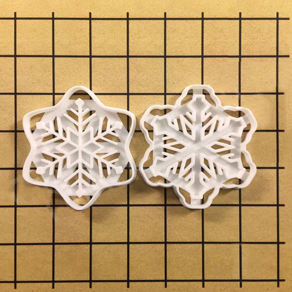 Solighter 4pcs Cetakan Embosser Kue Kering Dekorasi Biskuit Cap Baking Fondant Natal Snowflake