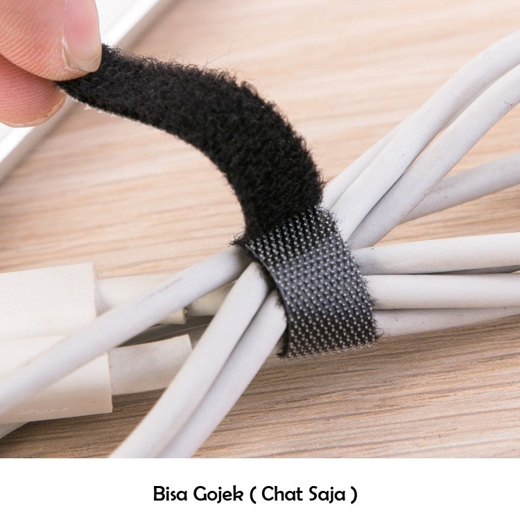 Durable Tali Pengikat Kabel Serbaguna Organizer Cable Ties Velcro 1m