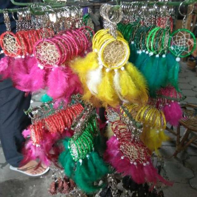 (BISA COD) SATU SET ISI 20 PCS GANTUNGAN KUNCI DREAM CATCHER HARGA MURAH UNIK CANTIK GRATIS ONGKIR