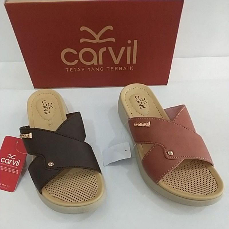 Sandal Kasual Carvil Wanita Caroline 03 L | Sandal Carvil Cewe | Sandal kokop Carvil