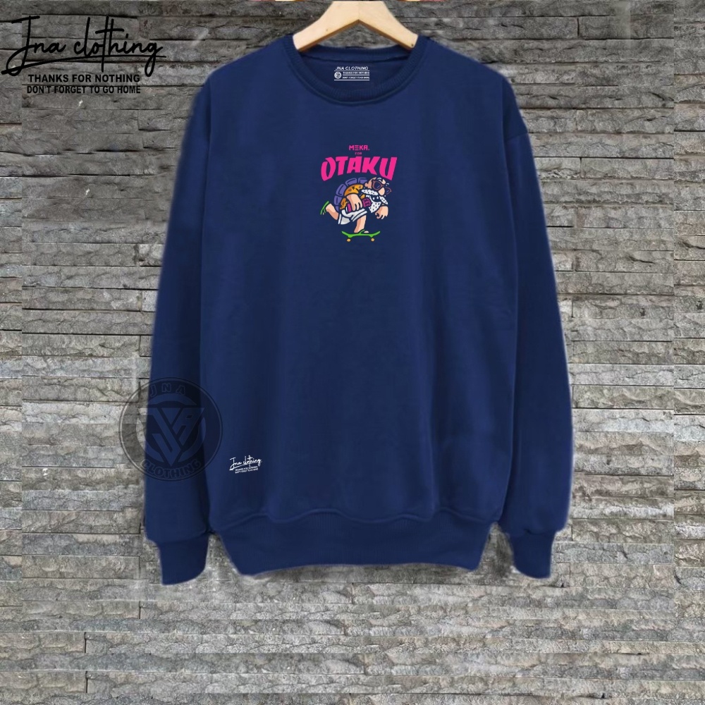 Crewneck Pria Navy Local Brand Premium JNA Suwiter Oversize Musim Dingin Real Pict Gaya Korean Style Kualitas Distro Kota Bandung