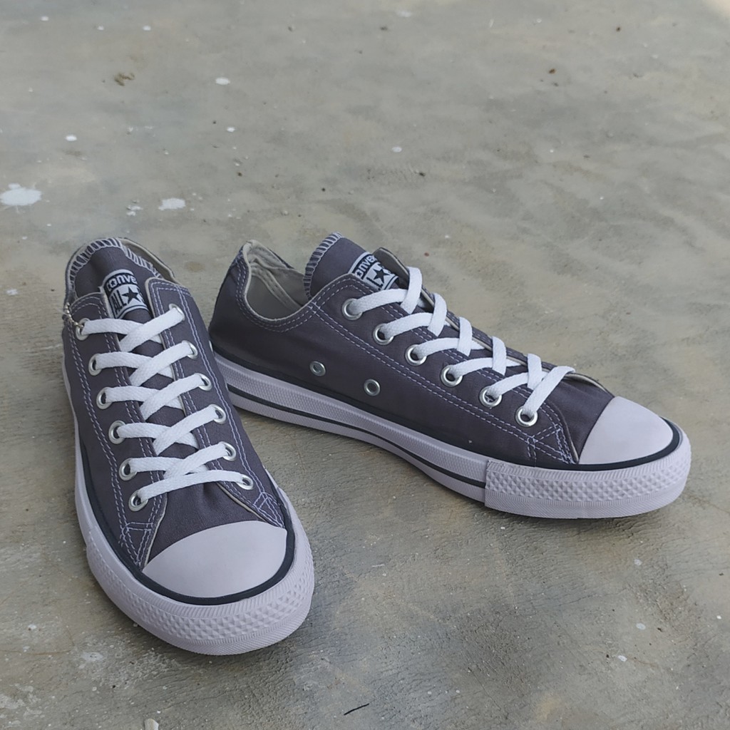 BISA COD SEPATU CONVERSE LOW  ALL STAR PENDEK PRIA WANITA ABU FREE BOX