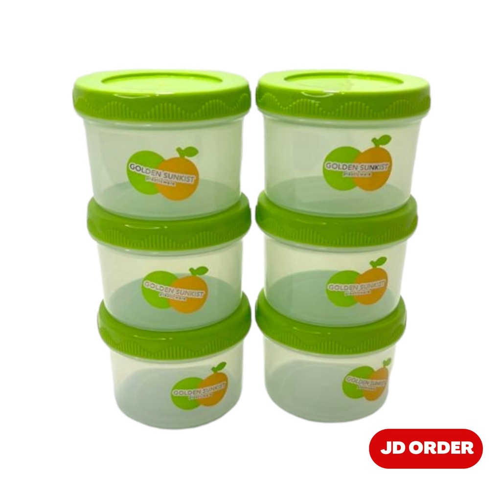 Toples Plastik 150ml || Toples Bulat Kecil - TBK1123 Golden Sunkist