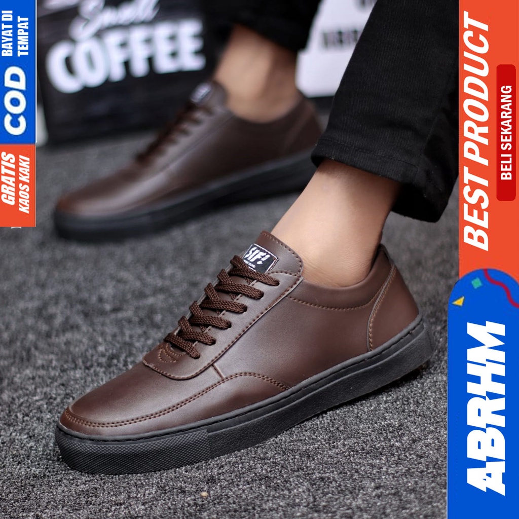 Abrhm Rover - Sepatu Formal Pantofel Pria Kerja Hitam