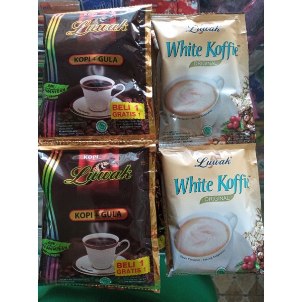 

LUWAK WHITE KOFFIE RENTENG DAN LUWAK HITAM KOPI + GULA