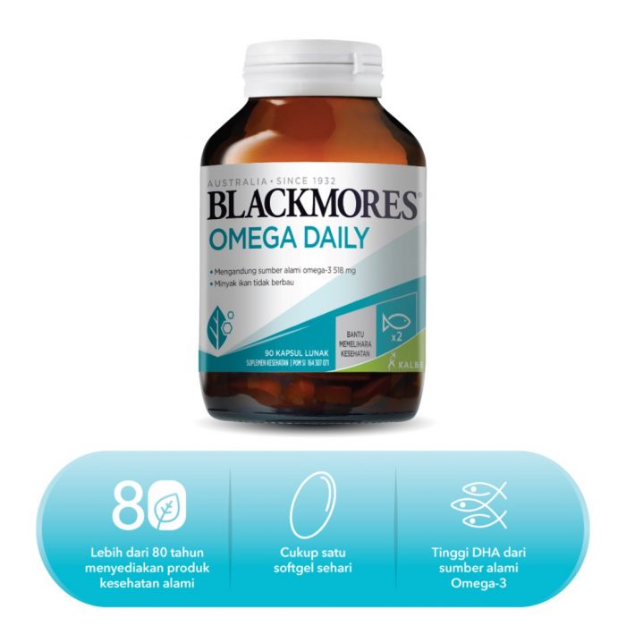 Blackmores Omega Daily 90 Softgel / Kapsul Lunak Omega 3 518mg