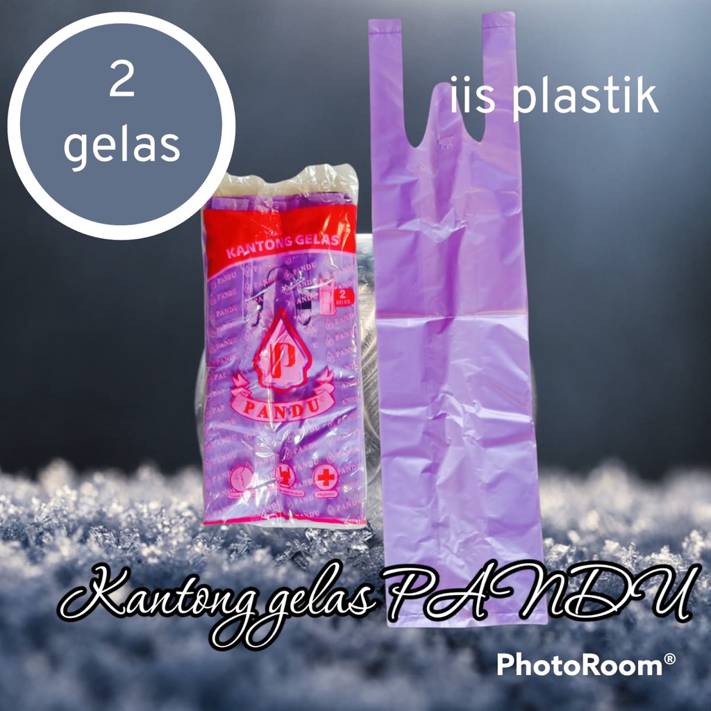 HD kantong plastik gelas 1 dan 2 / plastik kantong pandu / Kantong Kresek Single Cup Double Cup