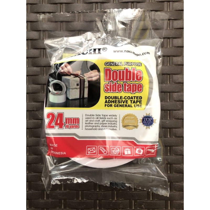 

Double tape 24 MM X 10 Yard Isolasi Bolak Balik Nachi