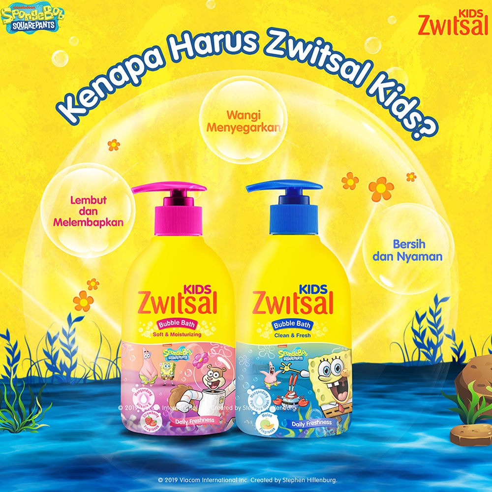 ZWITSAL KIDS sabun anak Bubble Bath isi 280ml