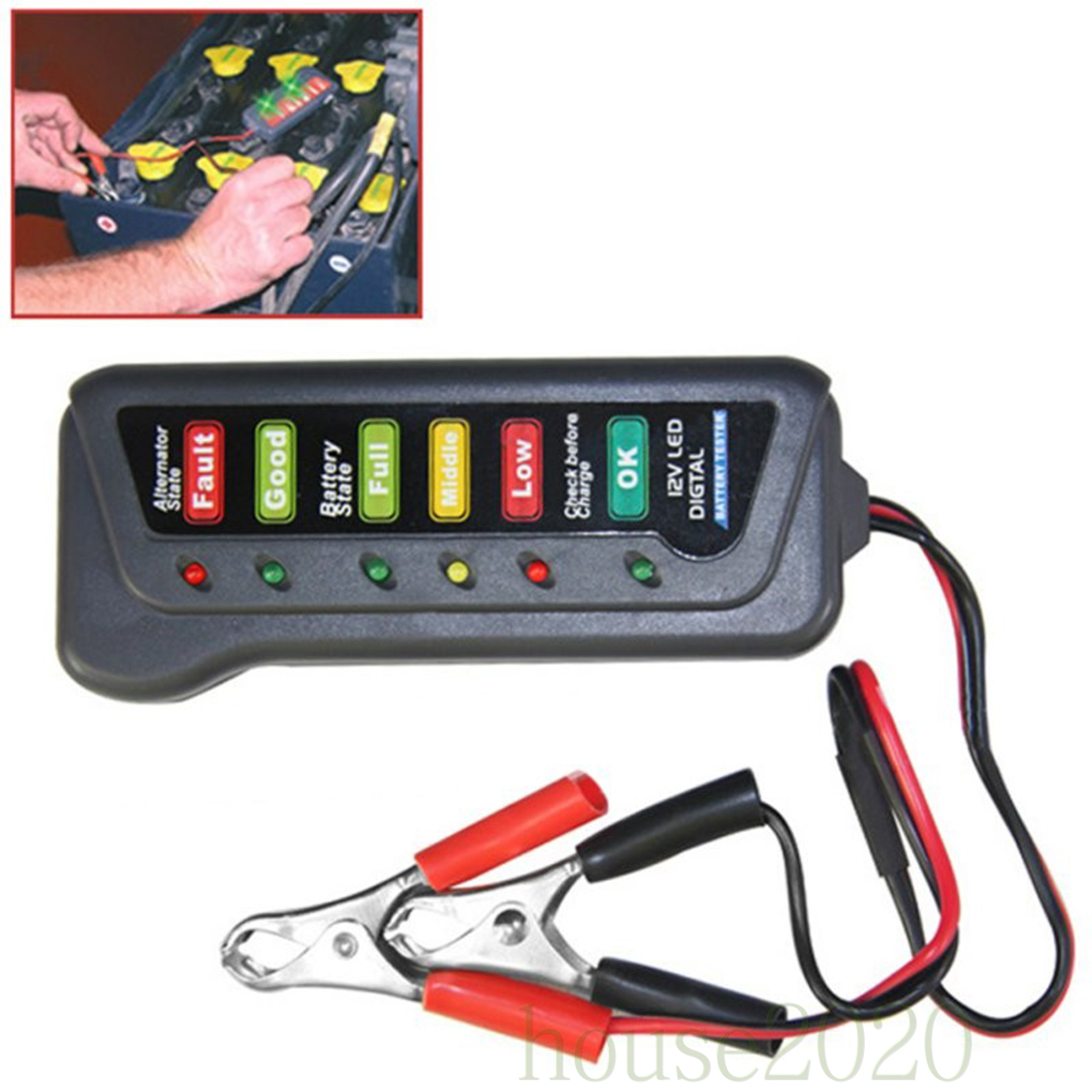 Tester Digital Baterai 12V 6 LED Tirol[HOUSE2020]