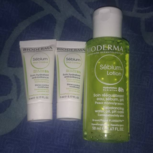 Preloved Bioderma Sebium Lotion 50ml+ 10ml moisturizer