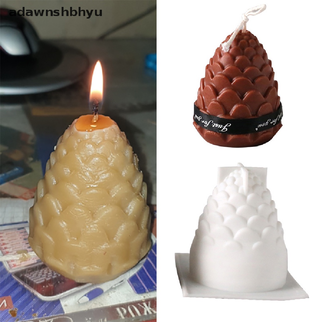 Adawnshbhyu Cetakan Silikon Kerucut Pinus 3D Untuk Membuat Lilin DIY Cetakan Lilin Silicone Wax Mold