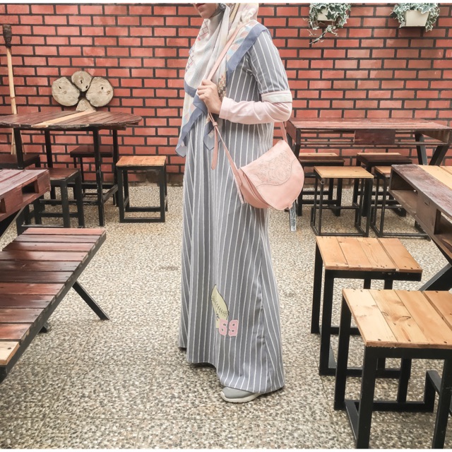 Abaya Baseball Grey original by Dfr.cloth