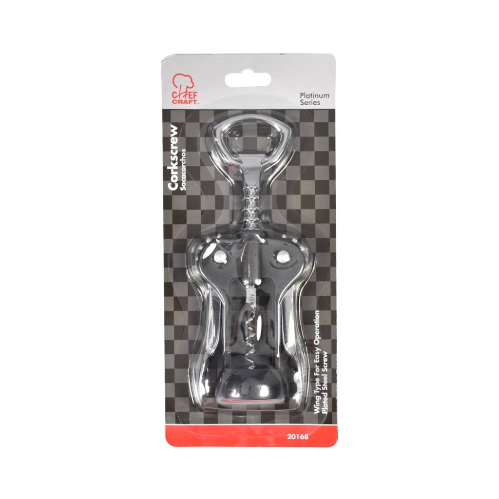 Alat Pembuka Sumbat Tutup Botol Gabus Chef Craft Corkscrew Wing Type