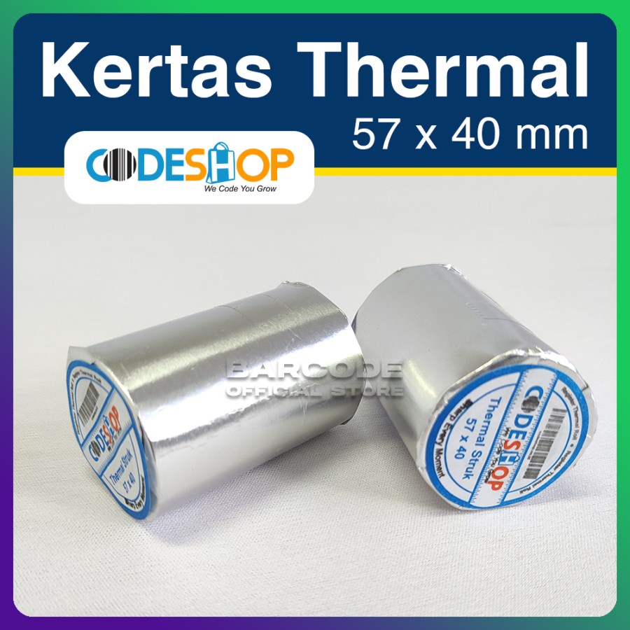 

KERTAS PRINTER BLUETOOTH 57 x 40 STRUK THERMAL MOBILE PRINTER UNMERK